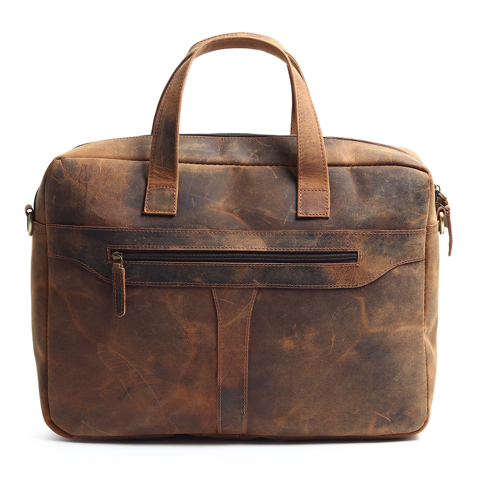 Manhattan Leather Office Briefcase 16 Inch — Classy Leather Bags