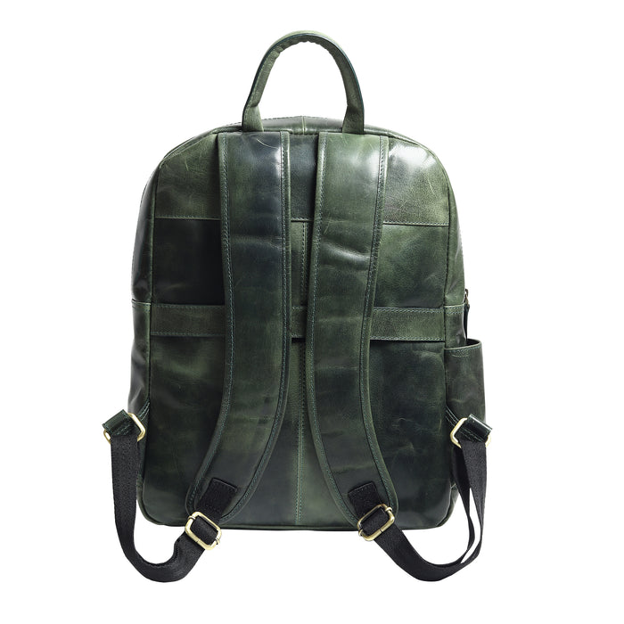 celia italian leather backpack Luxury Italian Leather Backpack 16 Inch Premium Finish, Green — Classy Leather Bags