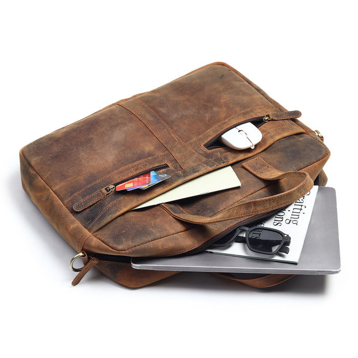 Manhattan Leather Office Briefcase