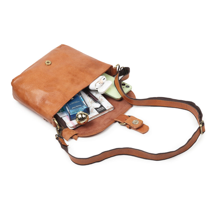 Women’s Mini Tan Satchel Purse