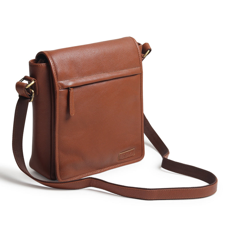 Leather Crossbody Side Messenger Bag for Travel Work Men's — Classy Leather Bags