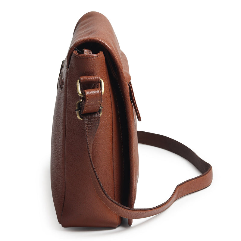 crossbody bags for travel men Leather Crossbody Side Messenger Bag for Travel Work Men's — Classy Leather Bags