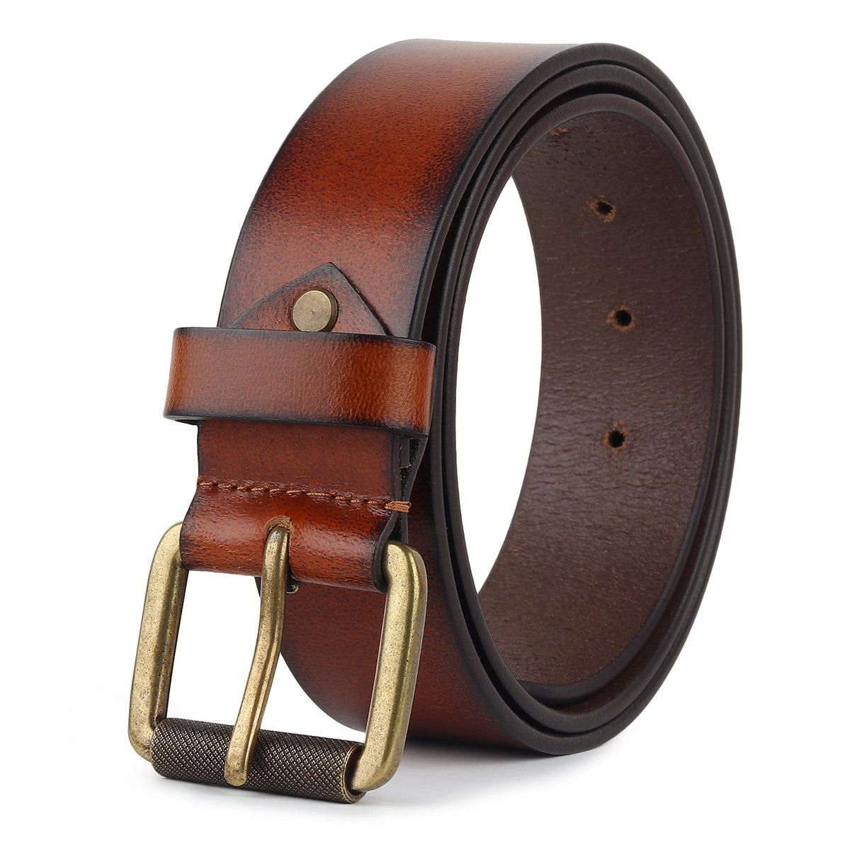 Classic Mocha Brown Men's Leather Belt — Classy Leather Bags