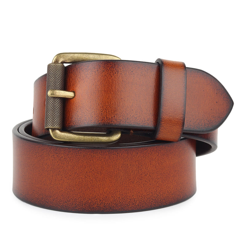 Classic Mocha Brown Leather Belt