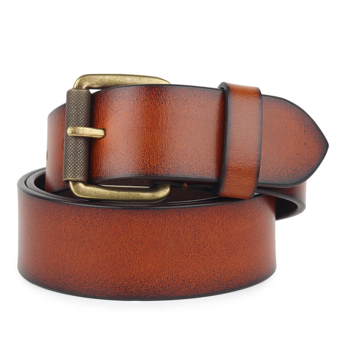 Classic Mocha Brown Leather Belt