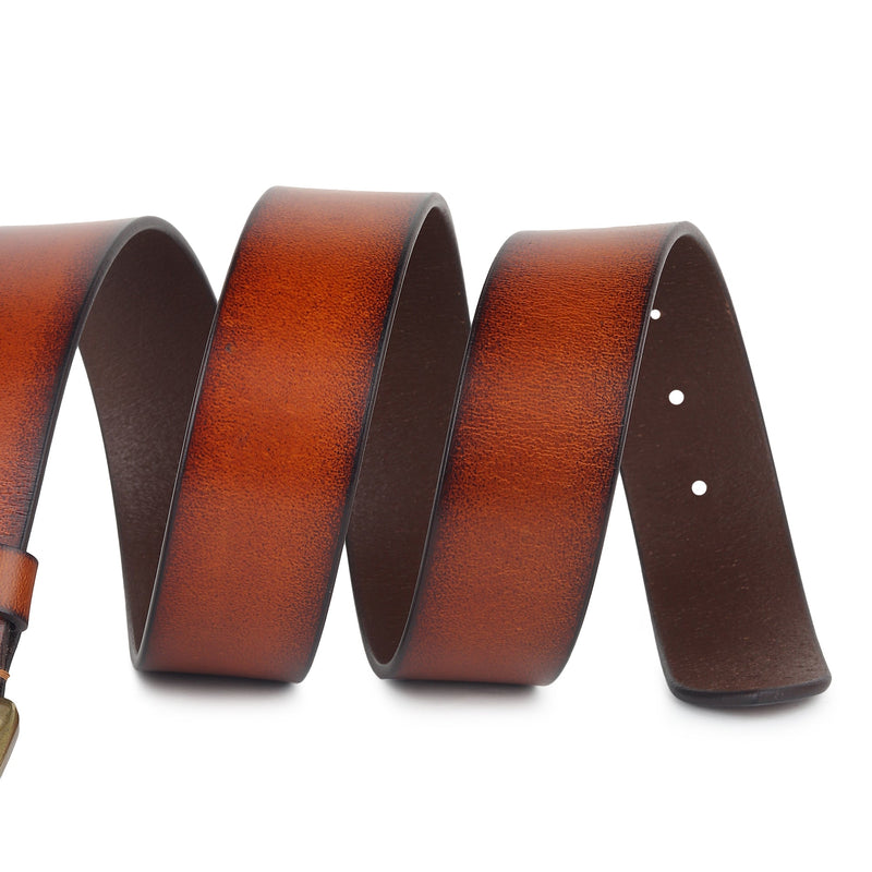 Classic Mocha Brown Leather Belt