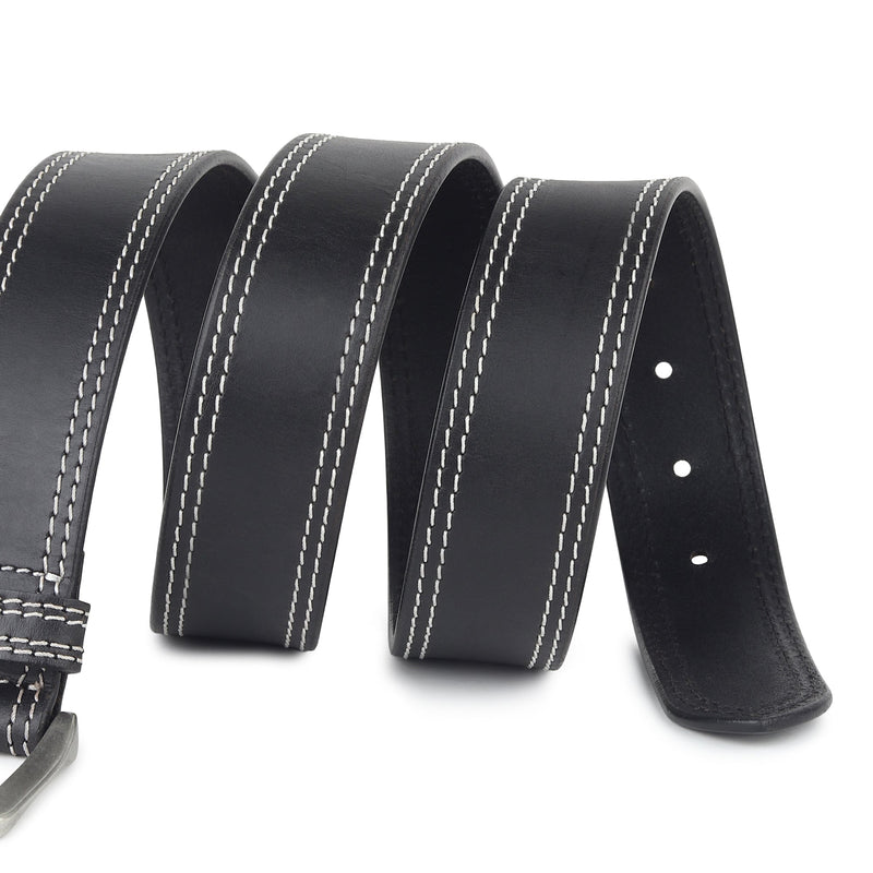 Midnight Ranger Black Leather Belt