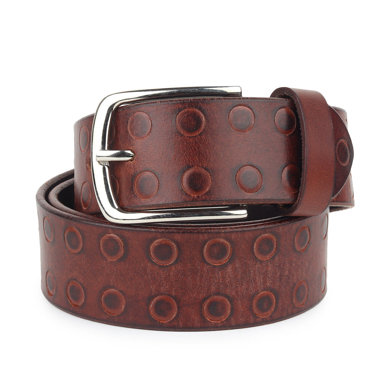 Classic Round Men's Leather Belt