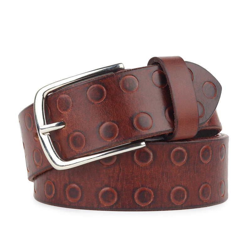 Classic Round Men's Leather Belt