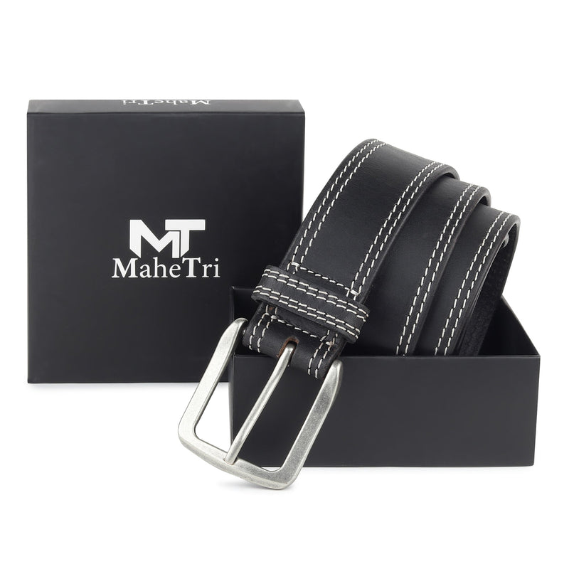 Midnight Ranger Black Leather Belt