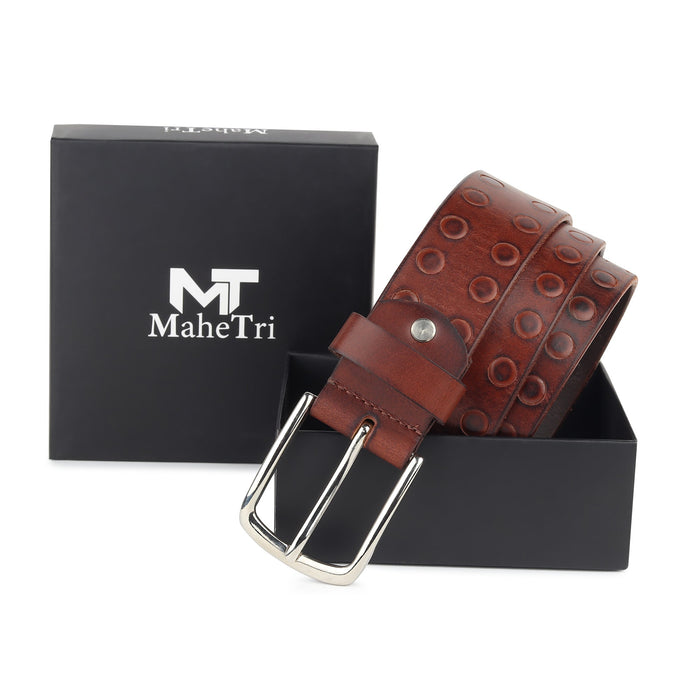 Classic Round Men's Leather Belt