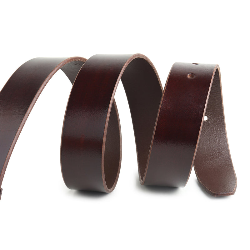 Classic Merlot Slim Leather Belt
