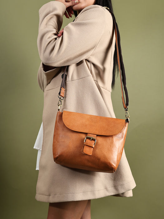 Women’s Mini Tan Satchel Purse