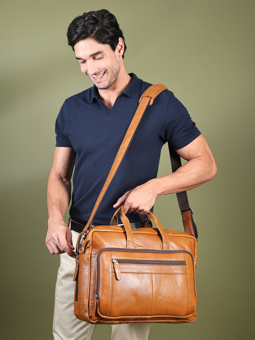 Professional Leather Travel Briefcase