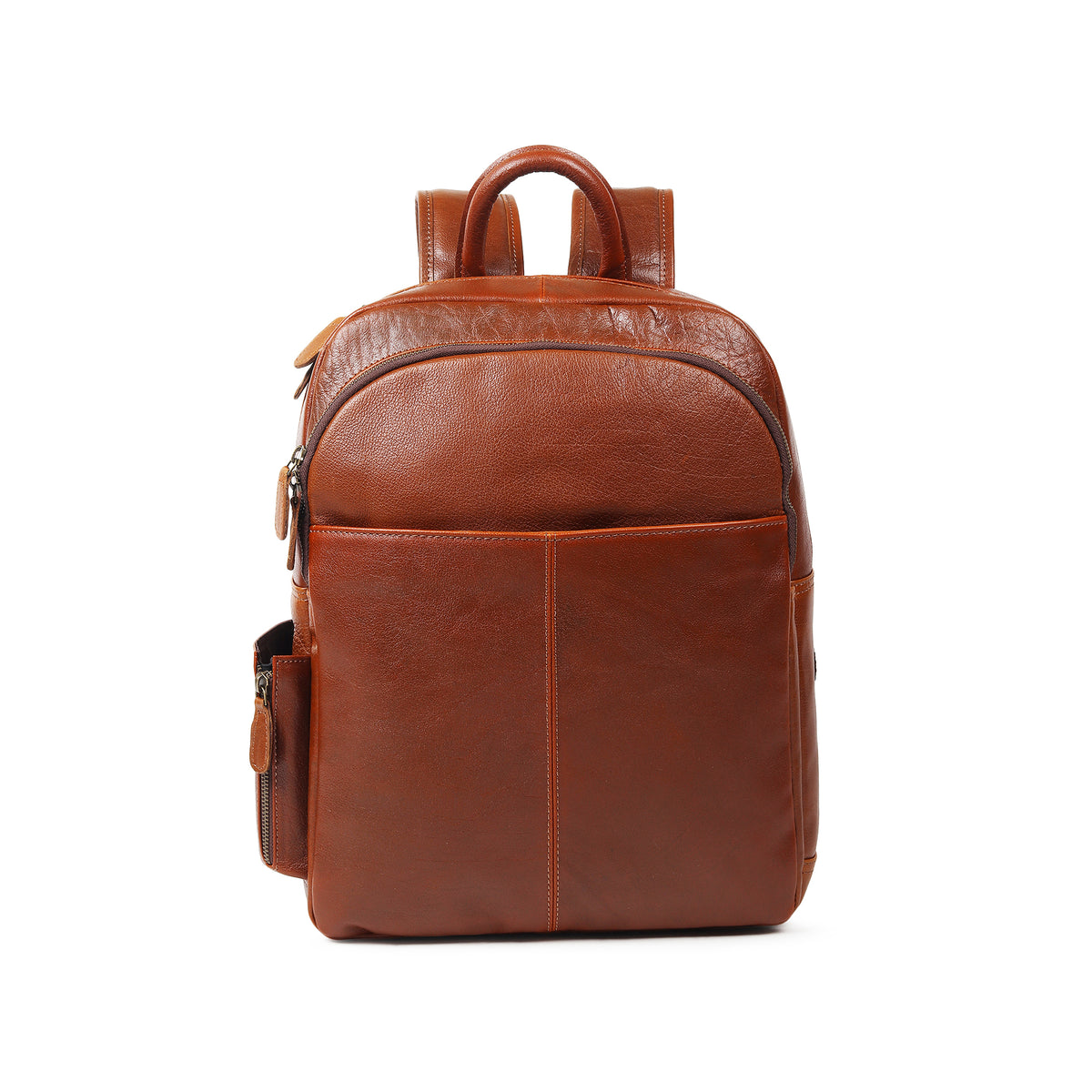 Luxury Italian Leather Backpack 16 Inch Premium Finish, Tan — Classy Leather Bags