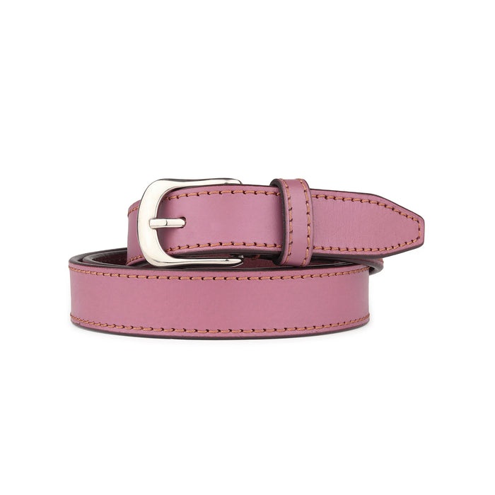 Women's Slim Leather Belt-Viola Purple