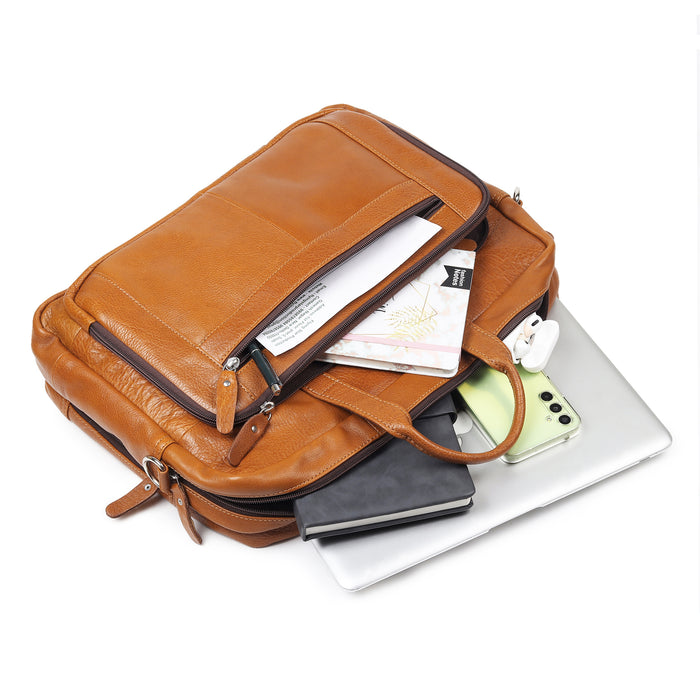 Professional Leather Travel Briefcase