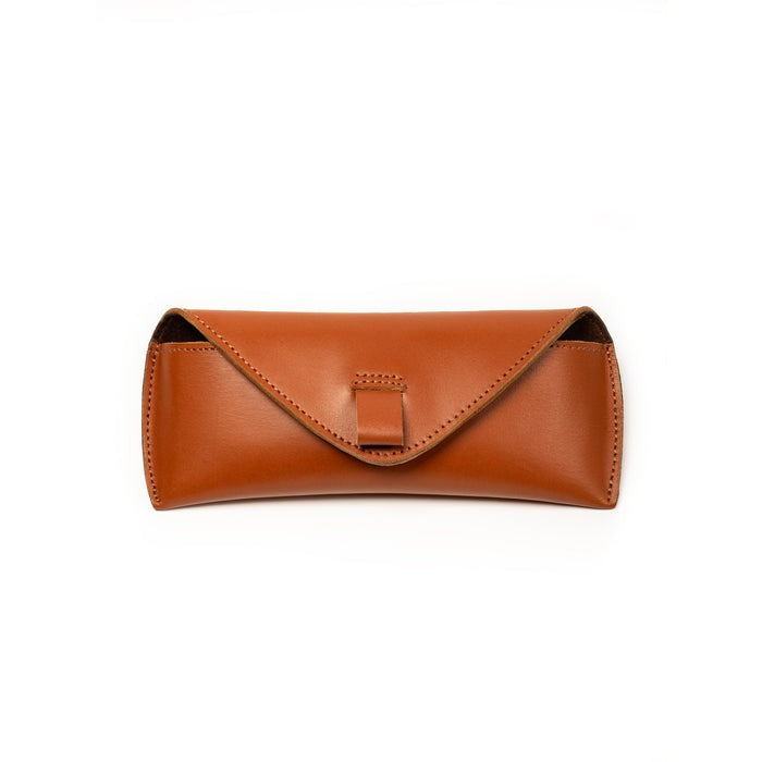Tan Leather Sunglasses Case