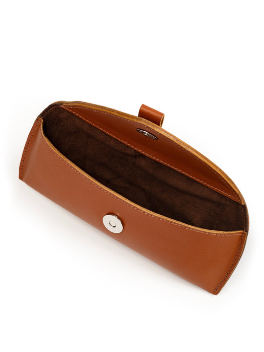 Tan Leather Sunglasses Case