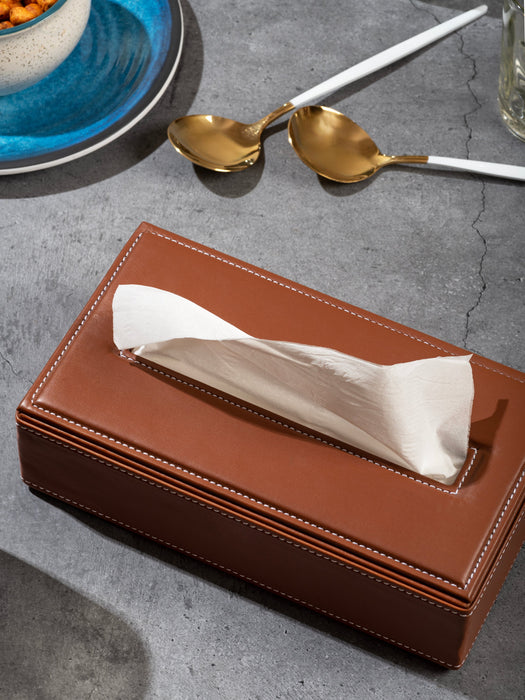 Leather Tissue Box