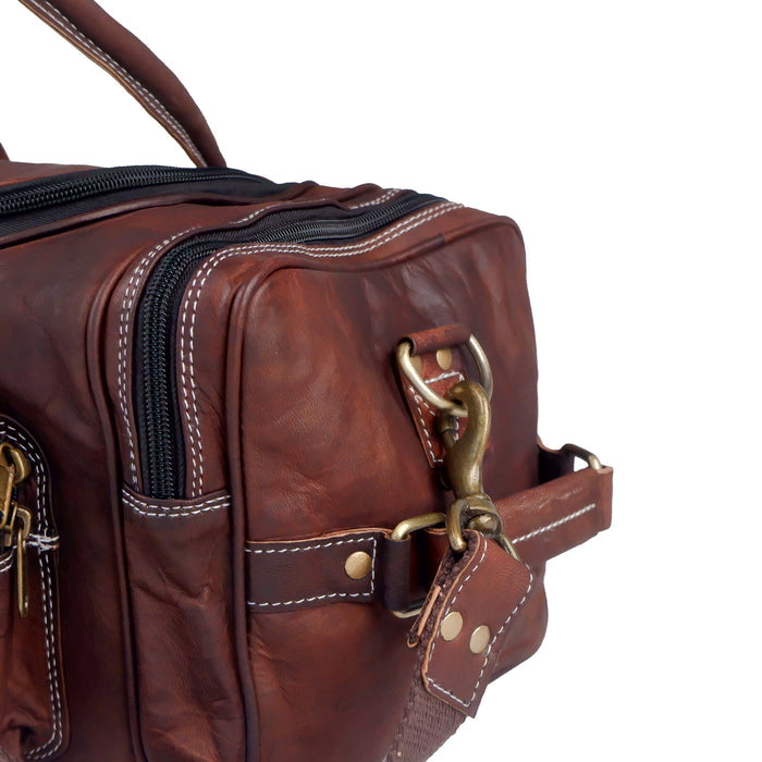 Leather Gym Duffle Bag