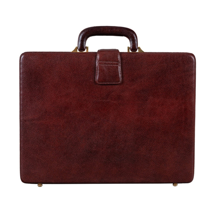 Executive Men's Leather Attache Briefcase