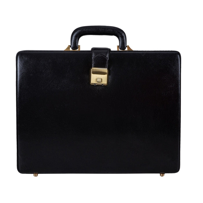 Leather Executive Men's Leather Attache Briefcase