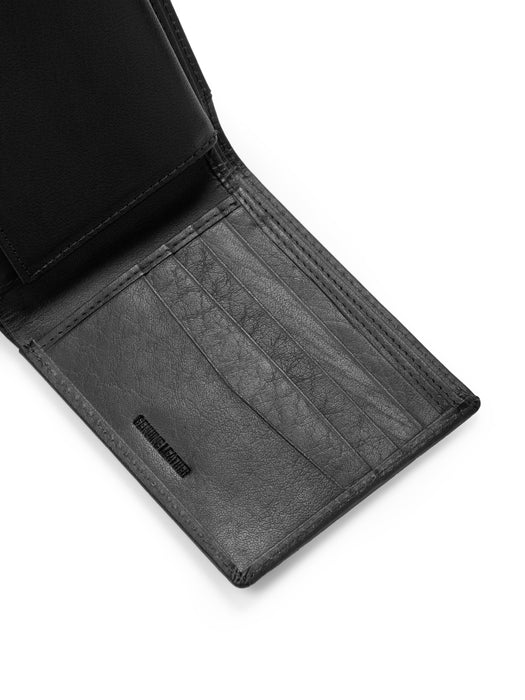 Wealth Ward Black Bi-folded Wallet