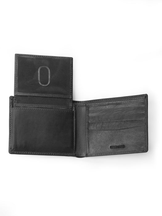 Wealth Ward Black Bi-folded Wallet