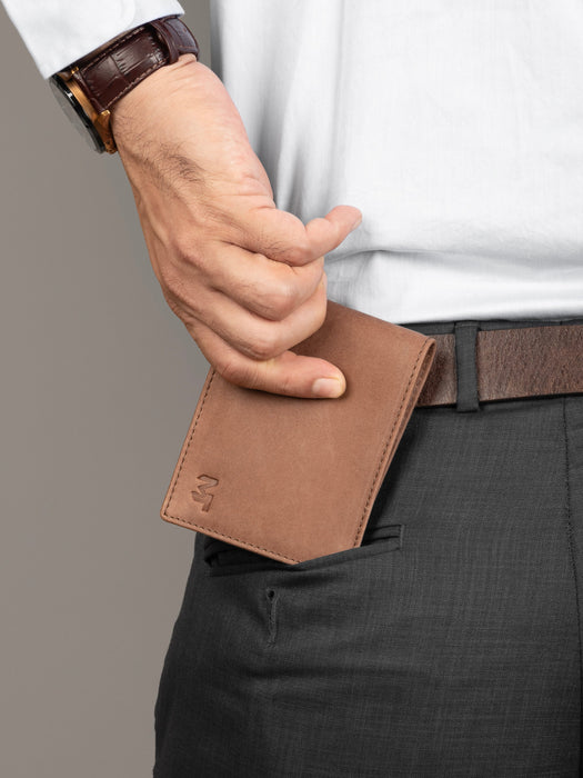 Tan Brown Slate Wallet - Mat finish