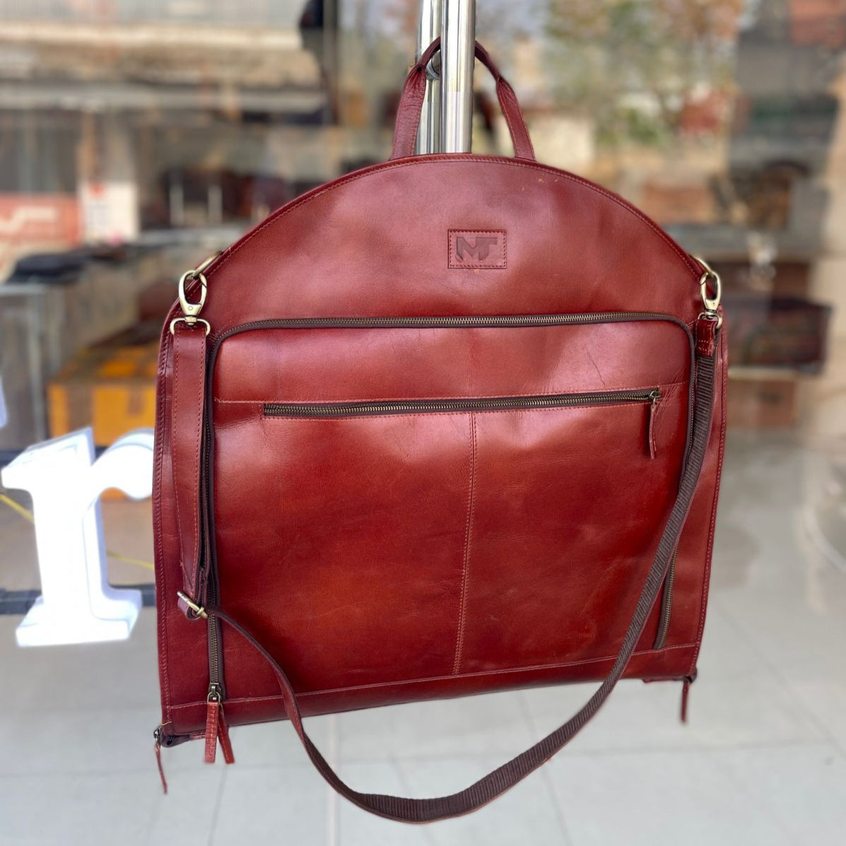 Leather Garment Bag Dress Protection Bag — Classy Leather Bags