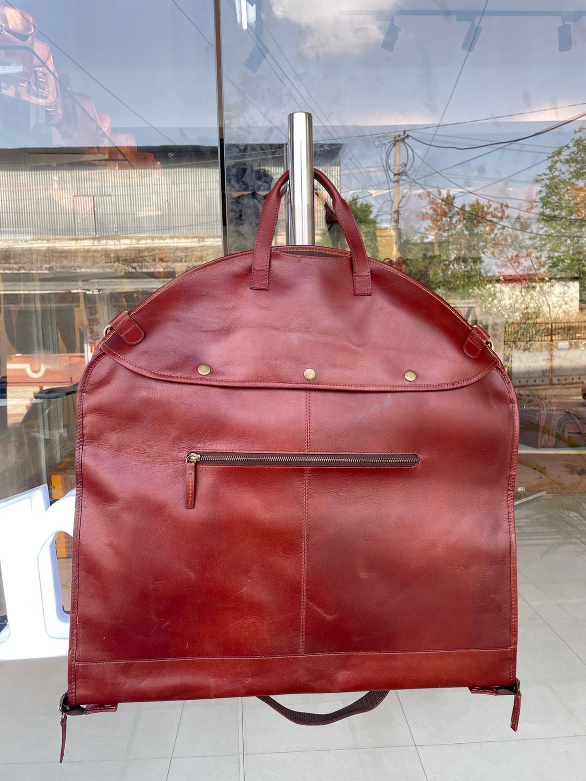 Leather Garment Bag Dress Protection Bag — Classy Leather Bags