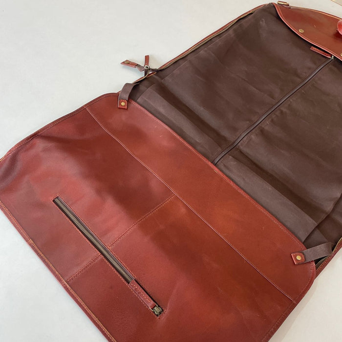 Leather Garment Bag - Dress Protection Bag