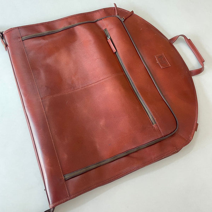 Leather Garment Bag - Dress Protection Bag