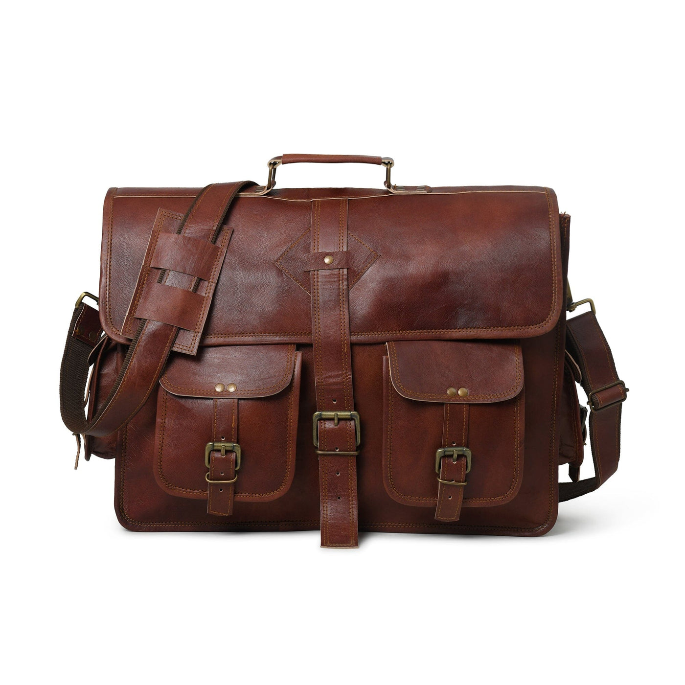 Retro Brown Leather Messenger Bag | Leather Handbag For Men — Classy ...