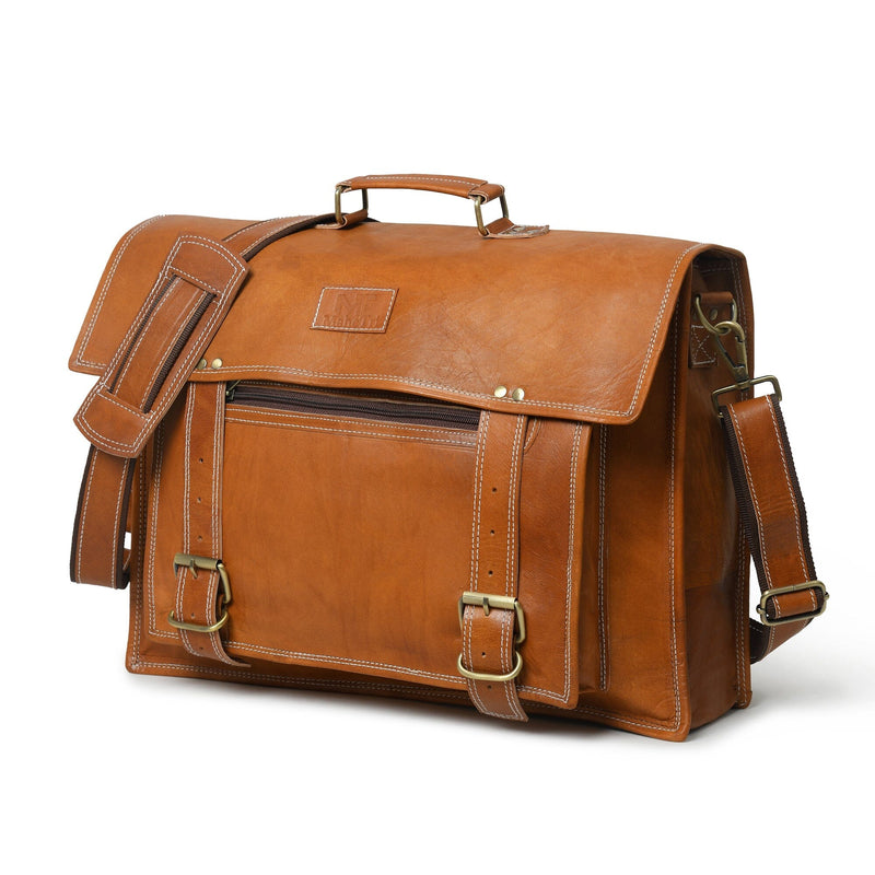 18 inch leather laptop backpack Large Handmade Computer Laptop Bag 18 Inch, Men's Leather Bag — Classy Leather Bags