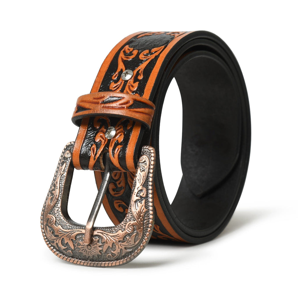 Cowboy leather belts best sale