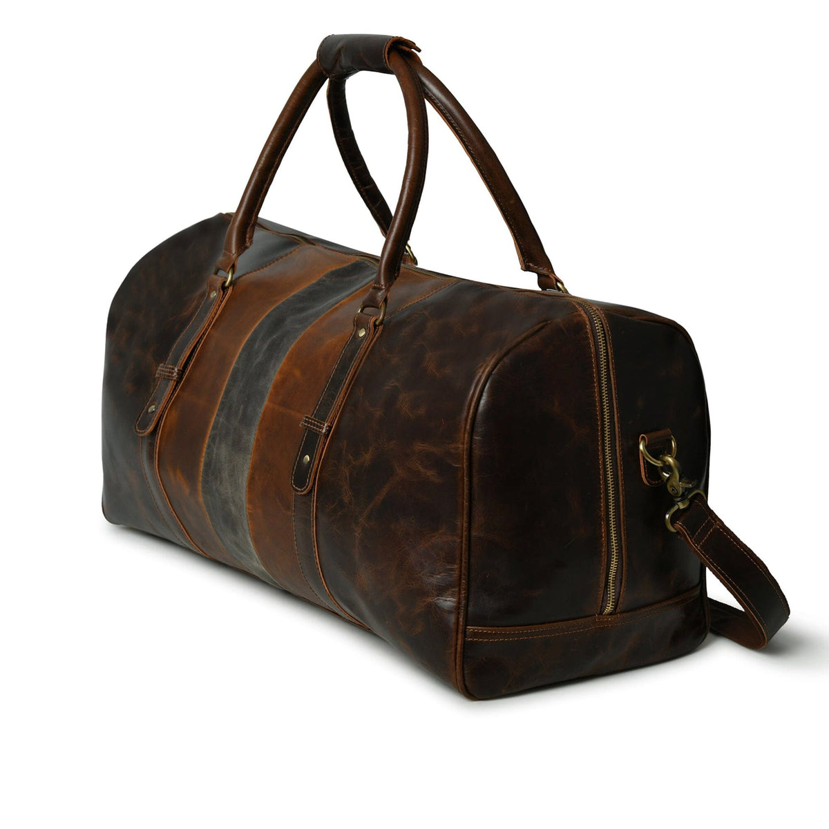 Patterson Leather CarryOn Bag Leather Duffle Bag Gym Bag — Classy