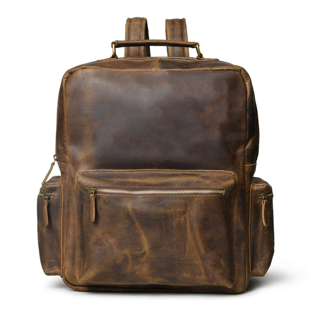 bubilian leather backpack Top Handle Genuine Leather Backpack, Laptop College Backpack — Classy  Leather Bags