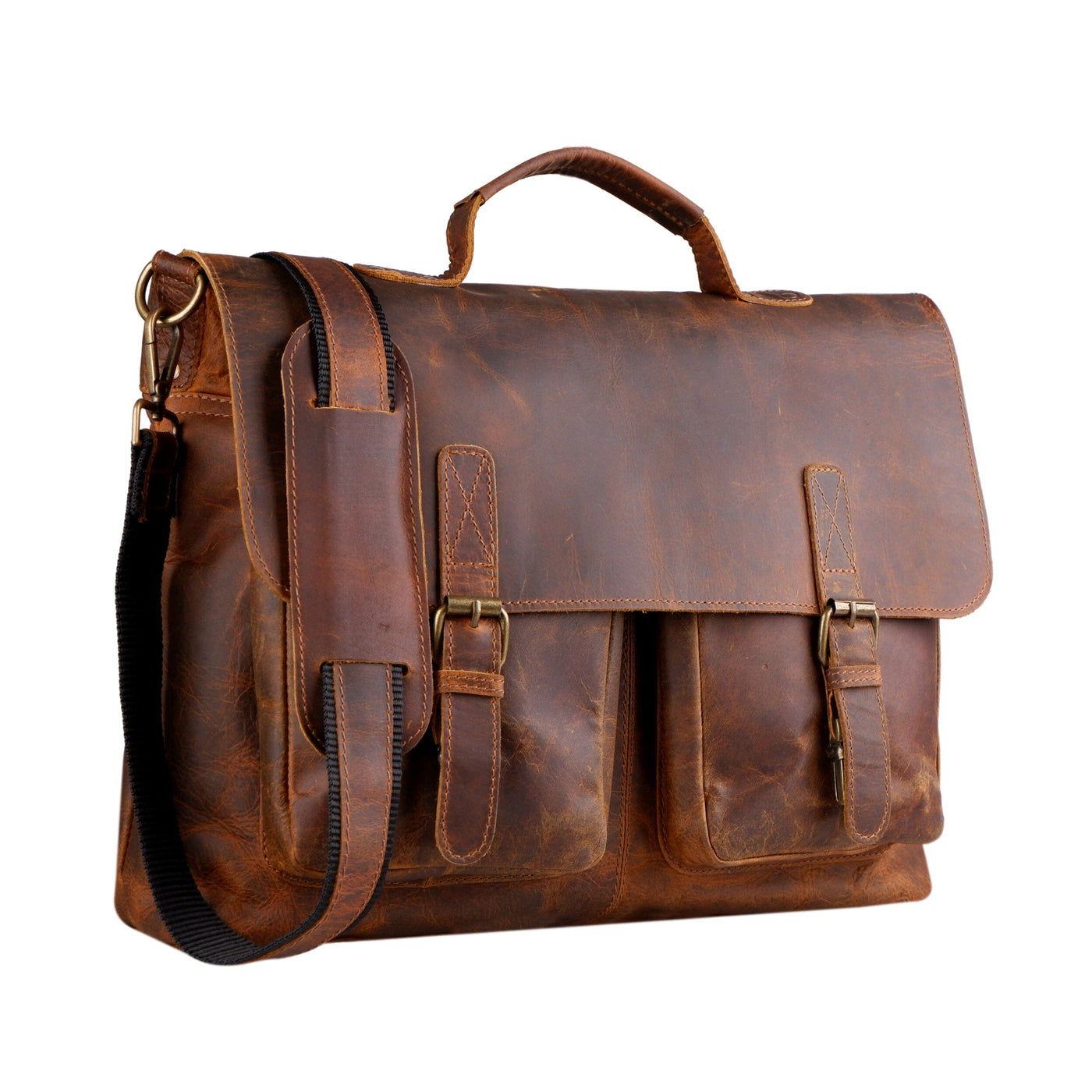 Buffalo Leather Messenger Bag | Leather Office Laptop Bag — Classy ...