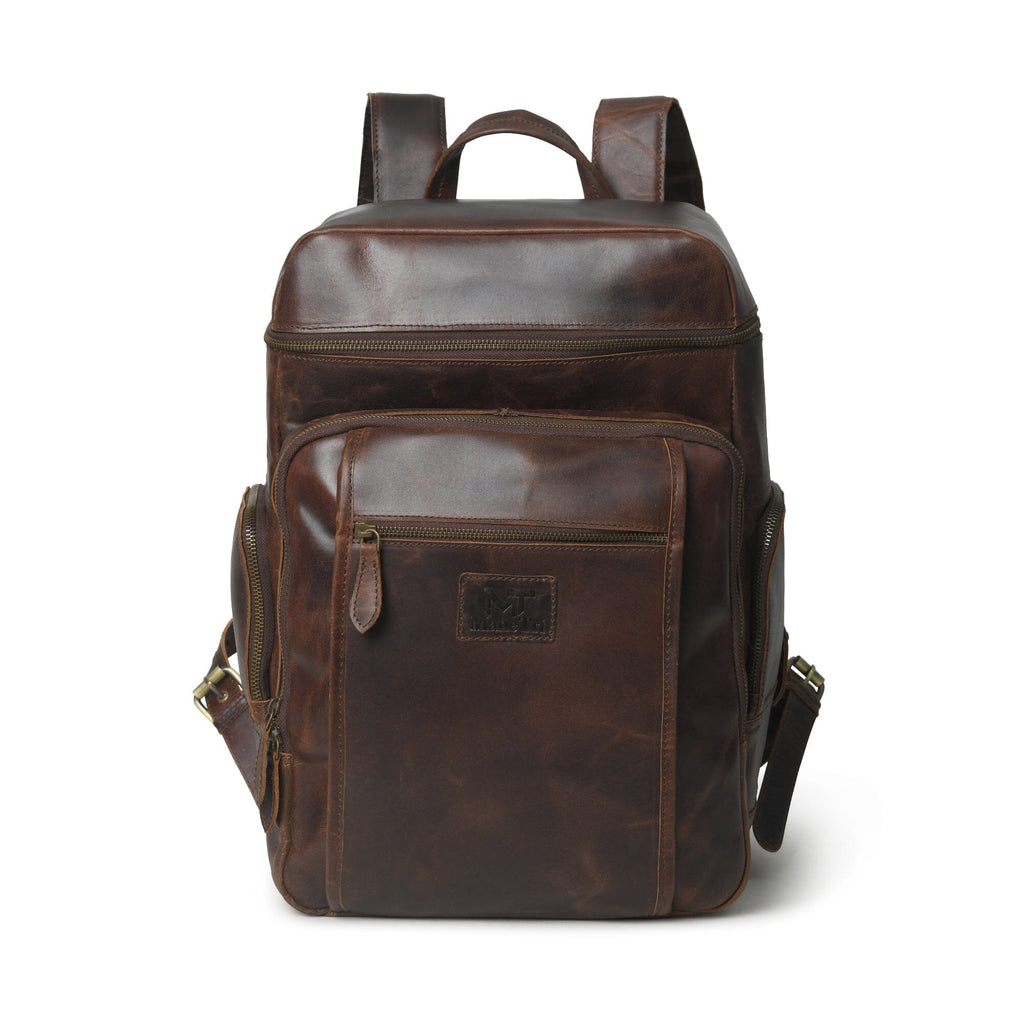 Handcrafted Buffalo Leather Laptop Backpack For Men & Women — Classy Leather Bags