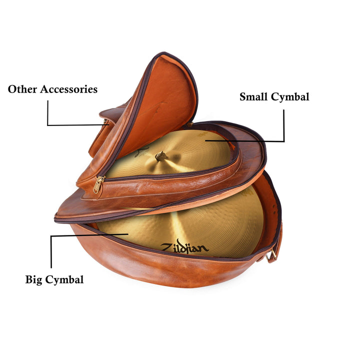 thumbnail image 2 of 20 Inch Cymbal Bag - Thick Oxford Cloth Case With Shoulder Strap For Drummers 2 of 9