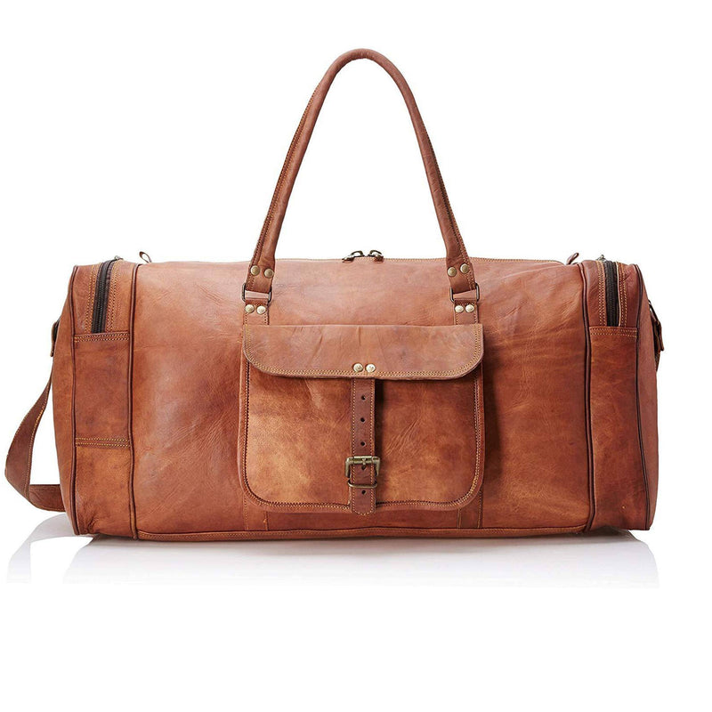 bags for men for travel Tan Brown Leather Duffle Bag For Men, Travel Bag, Genuine Leather traveler bag — Classy Leather Bags