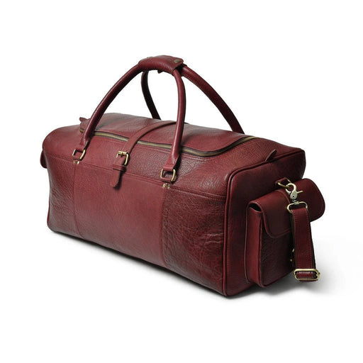 Convertible Executive Leather Bag in Crocodile Print Rich Burgundy