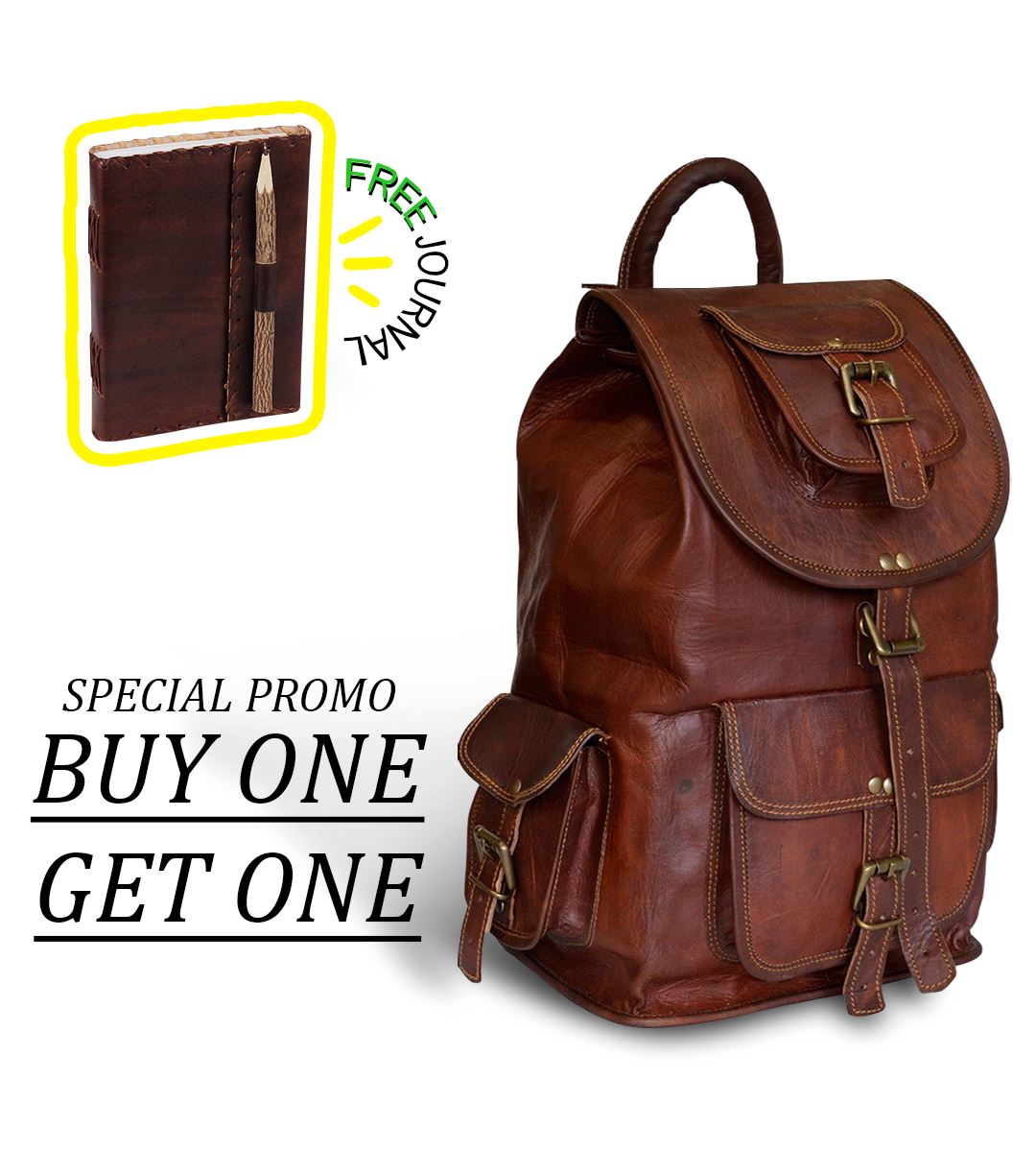 Buy Leather Backpack for Students