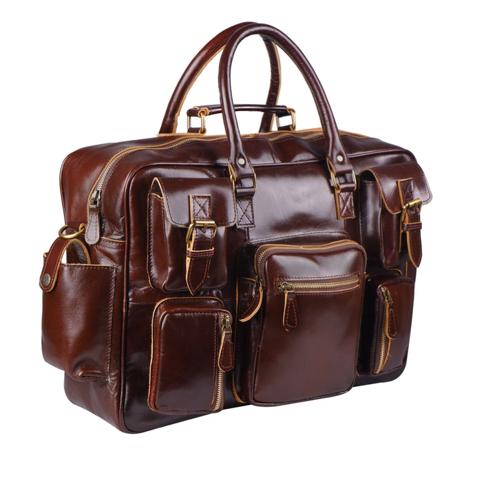 brown leather laptop briefcase bag online in USA