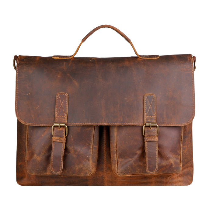 Buffalo Leather Messenger Bag | Leather Office Laptop Bag — Classy ...