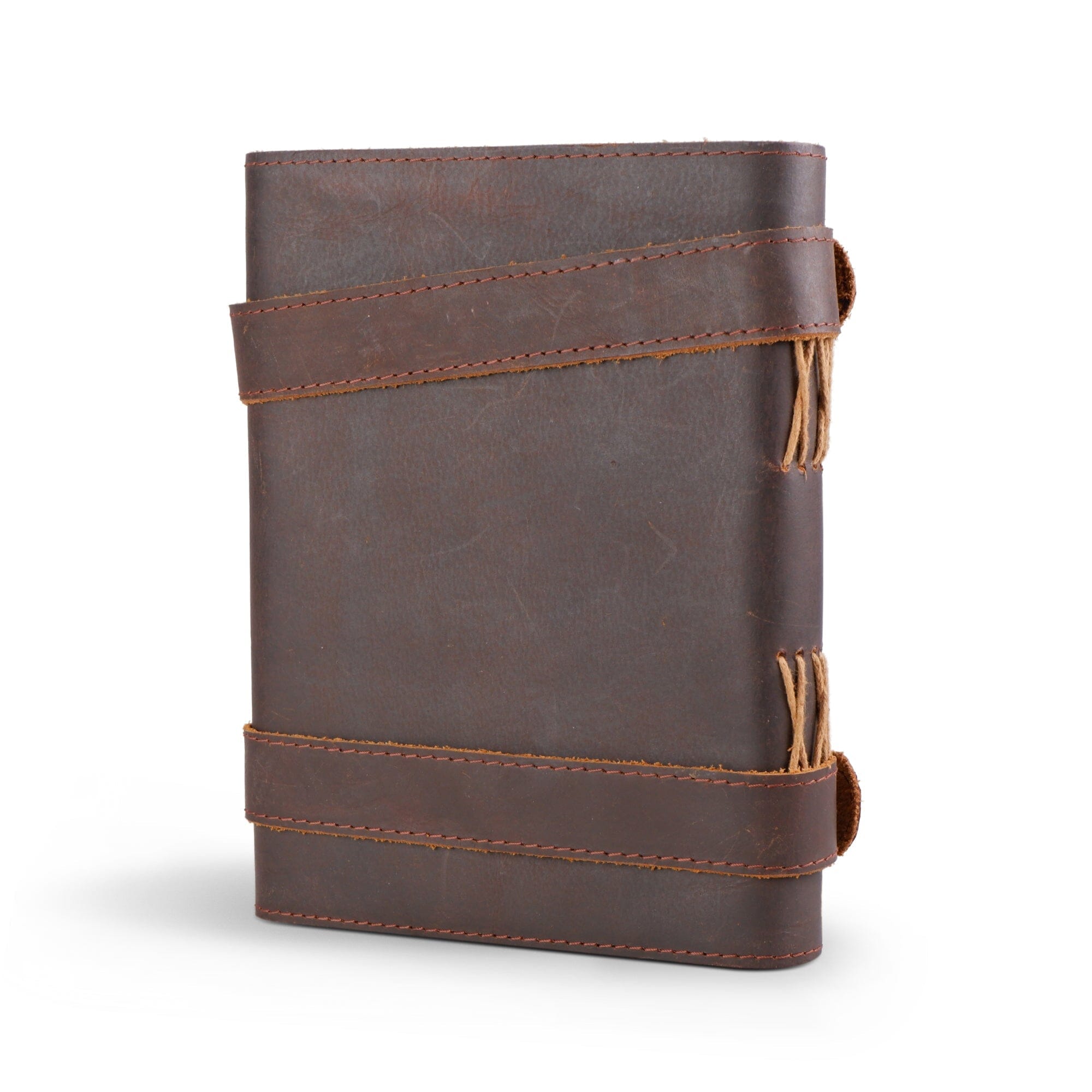 Vintage Dark Brown Leather Journal Notebook — Classy Leather Bags