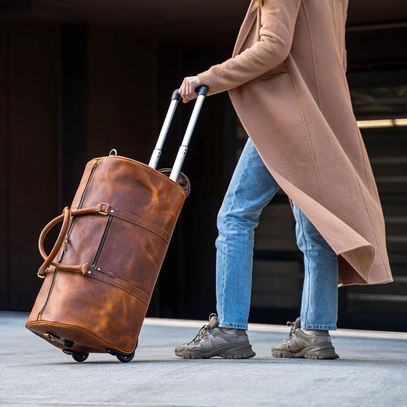 burkely leather waterproof rain trolley bag Cover for Rolling Laptop Bags Finished with a front webbing compression strap and a large waterproof PU pocket Rains Texel Cabin Bag in