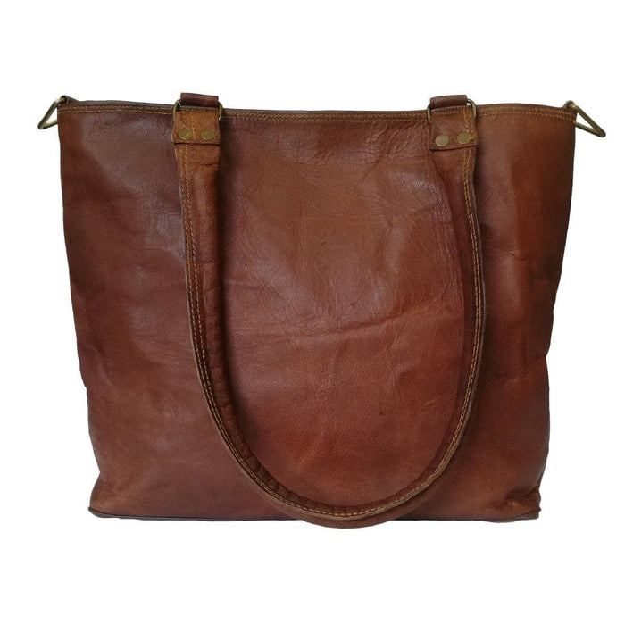 Women's Elegant Leather Tote Crossbody Handbag